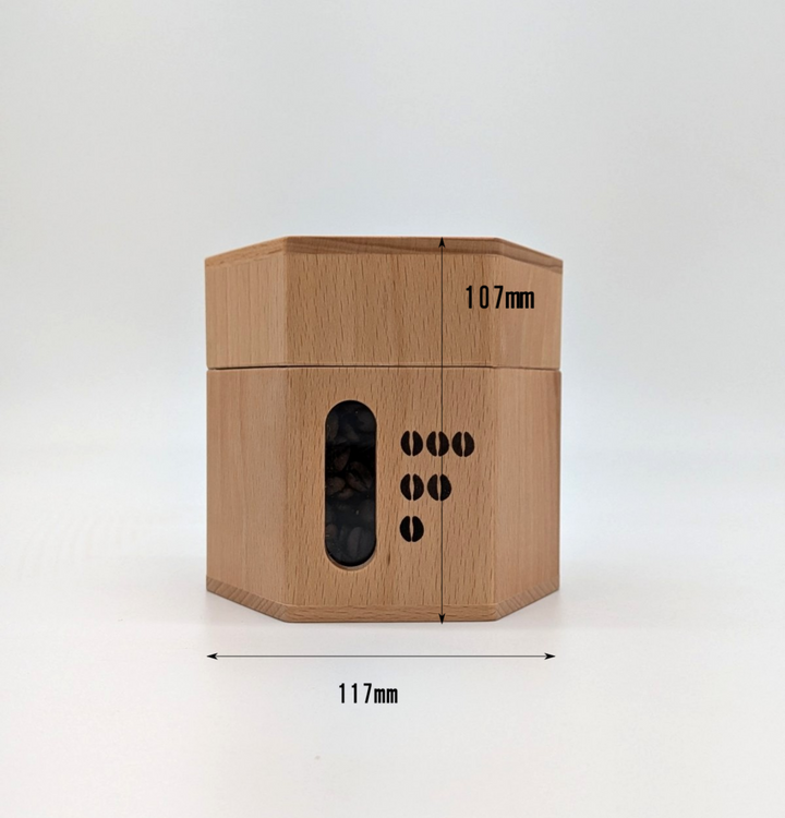 名入れ対応可能☆【国産】 木製コーヒー豆ケース(ミニサイズ 150g用